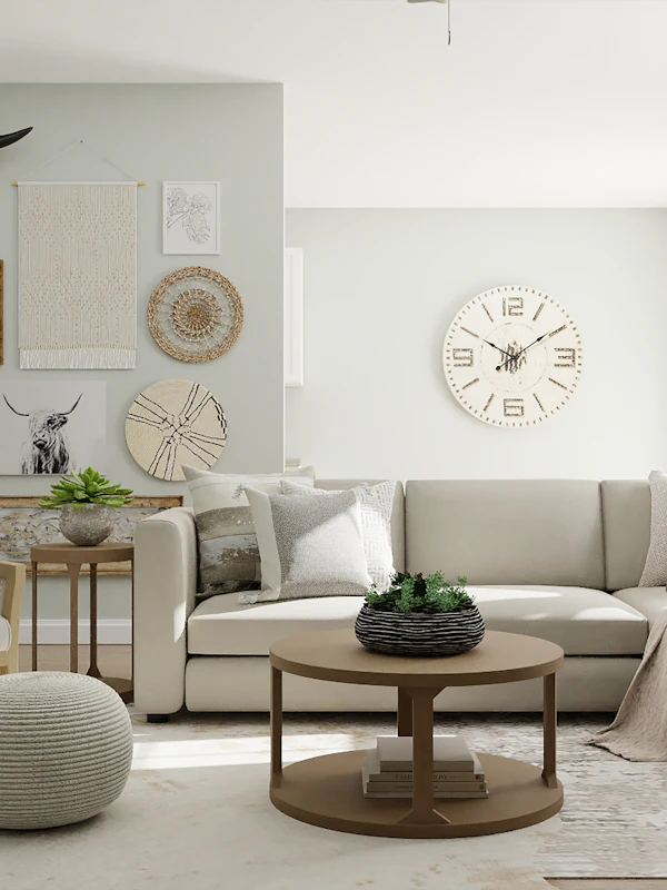 Quietly luxurious interior with natural materials